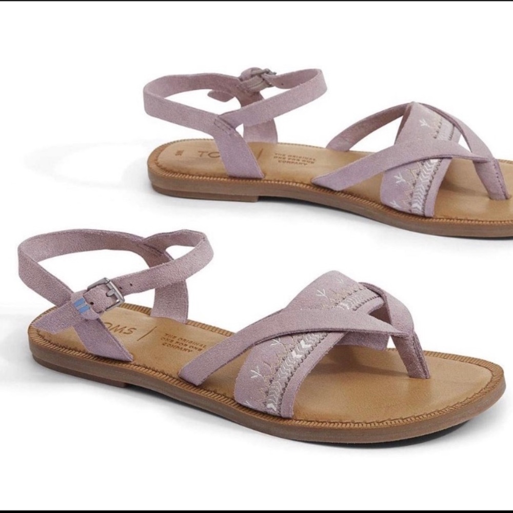 TOMS suede leather sandals